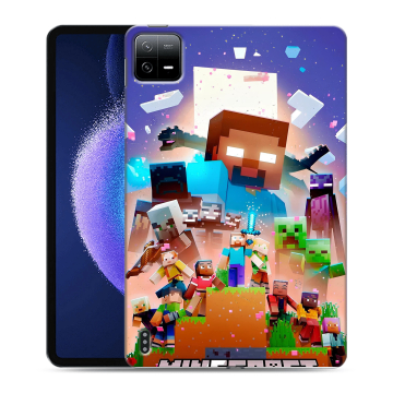Силиконовый чехол на Xiaomi Pad 6 с принтом Майнкрафт Minecraft Силиконовый чехол на Xiaomi Pad 6 с принтом Майнкрафт Minecraft