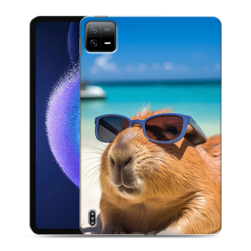 Силиконовый чехол на Xiaomi Pad 6 с принтом Капибара