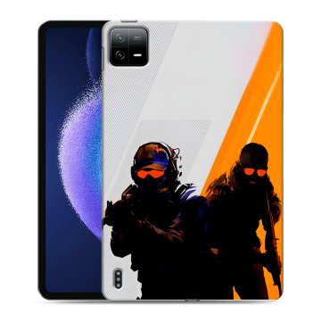 Силиконовый чехол на Xiaomi Pad 6 с принтом Контер страйк Counter strike