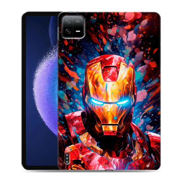 Силиконовый чехол на Xiaomi Pad 6 с принтом Железный человек Ironman