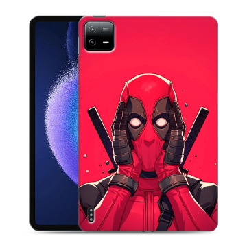 Силиконовый чехол на Xiaomi Pad 6 с принтом Дедпул Deadpool