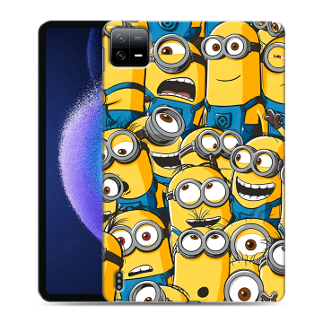 Силиконовый чехол на Xiaomi Pad 6 с принтом Миньоны
