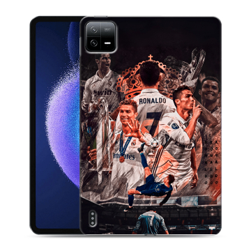 Силиконовый чехол на Xiaomi Pad 6 с принтом Реал Роналдо Real Ronaldo