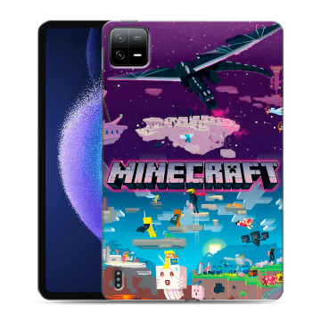 Силиконовый чехол на Xiaomi Pad 6 с принтом Майнкрафт Minecraft