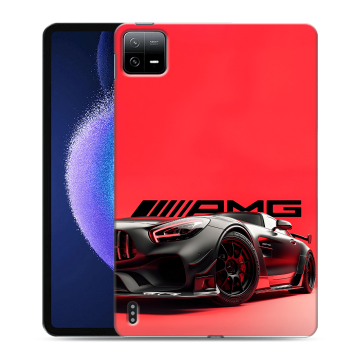 Силиконовый чехол на Xiaomi Pad 6 с принтом Мерседес Mercedes AMG Силиконовый чехол на Xiaomi Pad 6 с принтом Мерседес Mercedes AMG