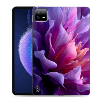 Силиконовый чехол на Xiaomi Pad 6 с принтом женский цветы