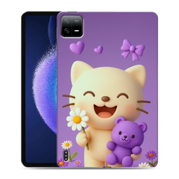 Силиконовый чехол на Xiaomi Pad 6 с принтом для девочек