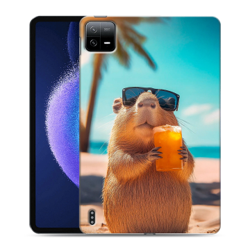 Силиконовый чехол на Xiaomi Pad 6 с принтом Капибара
