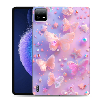 Силиконовый чехол на Xiaomi Pad 6 с принтом Бабочки