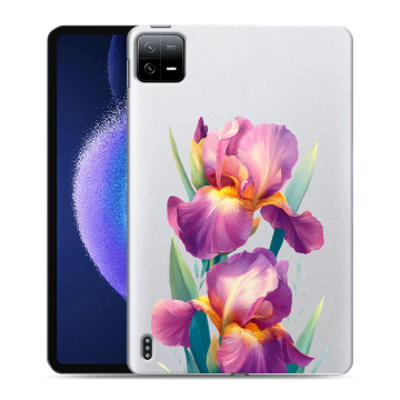 Силиконовый чехол на Xiaomi Pad 6 с принтом Цветы орхидеи Силиконовый чехол на Xiaomi Pad 6 с принтом Цветы орхидеи