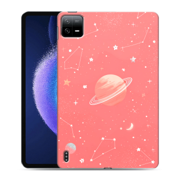 Силиконовый чехол на Xiaomi Pad 6 с принтом Розовый космос Силиконовый чехол на Xiaomi Pad 6 с принтом Розовый космос