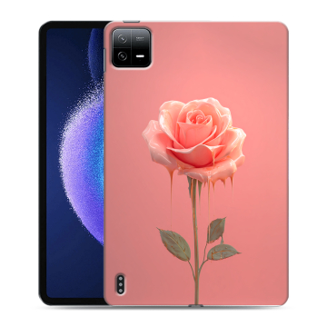 Силиконовый чехол на Xiaomi Pad 6 с принтом Розовая роза Силиконовый чехол на Xiaomi Pad 6 с принтом Розовая роза
