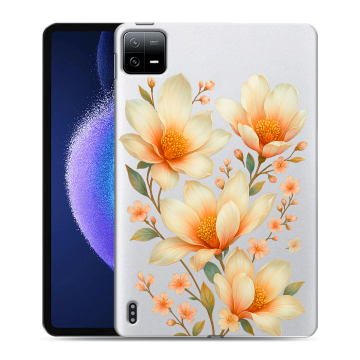 Силиконовый чехол на Xiaomi Pad 6 с принтом Цветы Силиконовый чехол на Xiaomi Pad 6 с принтом Цветы