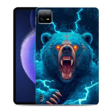 Силиконовый чехол на Xiaomi Pad 6 с принтом Медведь Силиконовый чехол на Xiaomi Pad 6 с принтом Медведь