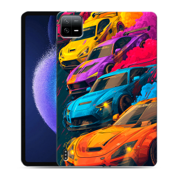 Силиконовый чехол на Xiaomi Pad 6 с принтом Тачки Силиконовый чехол на Xiaomi Pad 6 с принтом Тачки
