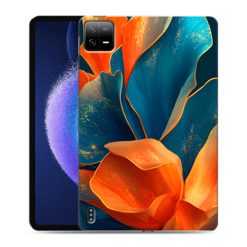 Силиконовый чехол на Xiaomi Pad 6 с принтом Цветы Силиконовый чехол на Xiaomi Pad 6 с принтом Цветы