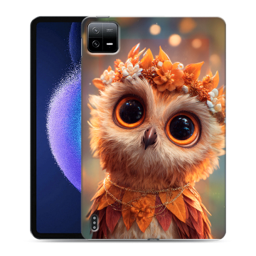 Силиконовый чехол на Xiaomi Pad 6 с принтом Милая сова