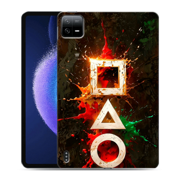 Силиконовый чехол на Xiaomi Pad 6 с принтом Squid Game Игра кальмара