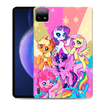 Силиконовый чехол на Xiaomi Pad 6 с принтом My little pony Дружба чудо