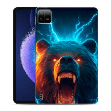 Силиконовый чехол на Xiaomi Pad 6 с принтом Медведь