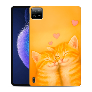 Силиконовый чехол на Xiaomi Pad 6 с принтом Милые котята