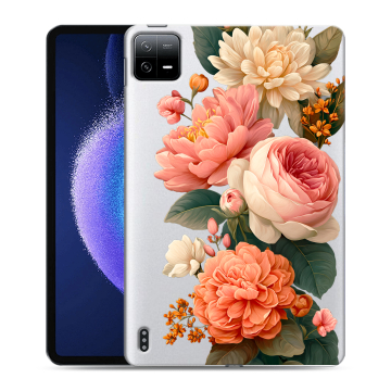 Силиконовый чехол на Xiaomi Pad 6 с принтом цветы