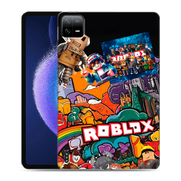 Силиконовый чехол на Xiaomi Pad 6 с принтом Roblox Роблокс
