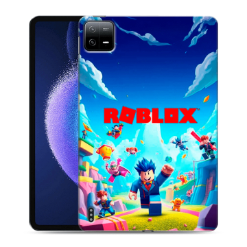 Силиконовый чехол на Xiaomi Pad 6 с принтом Roblox Роблокс