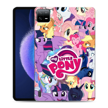Силиконовый чехол на Xiaomi Pad 6 с принтом My little pony Дружба чудо