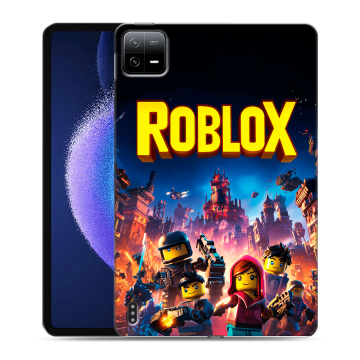 Силиконовый чехол на Xiaomi Pad 6 с принтом Roblox Роблокс