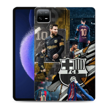 Силиконовый чехол на Xiaomi Pad 6 с принтом Messi Barcelona