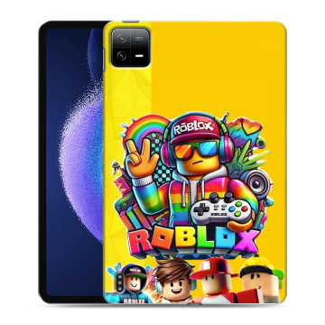 Силиконовый чехол на Xiaomi Pad 6 с принтом Roblox Роблокс