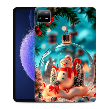 Силиконовый чехол на Xiaomi Pad 6 с принтом Новый год