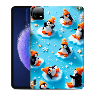 Силиконовый чехол на Xiaomi Pad 6 с принтом Новый год