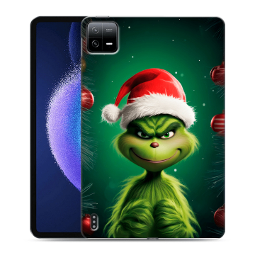 Силиконовый чехол на Xiaomi Pad 6 с принтом Гринч Новый год Рождество