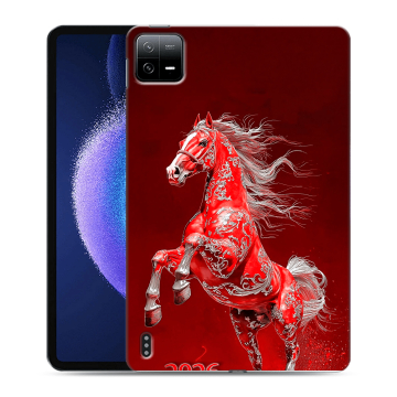 Силиконовый чехол на Xiaomi Pad 6 с принтом Новый год