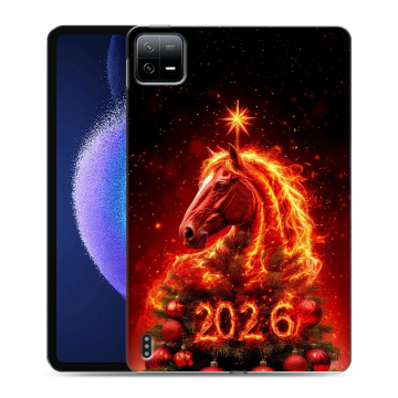 Силиконовый чехол на Xiaomi Pad 6 с принтом Новый год Силиконовый чехол на Xiaomi Pad 6 с принтом Новый год