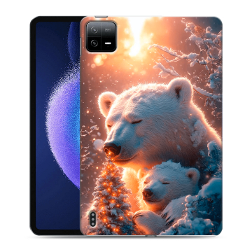 Силиконовый чехол на Xiaomi Pad 6 с принтом Новый год Силиконовый чехол на Xiaomi Pad 6 с принтом Новый год
