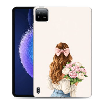 Силиконовый чехол на Xiaomi Pad 6 с принтом женский