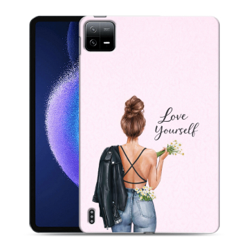 Силиконовый чехол на Xiaomi Pad 6 с принтом женский