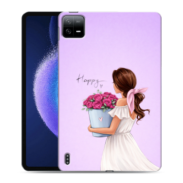 Силиконовый чехол на Xiaomi Pad 6 с принтом женский