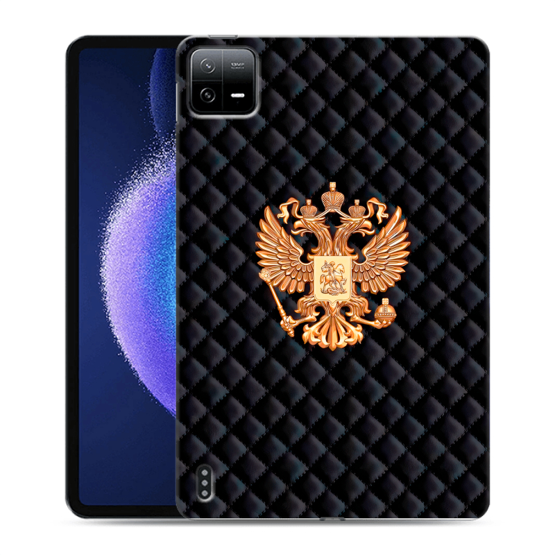 Силиконовый чехол на Xiaomi Pad 6 с принтом Герб России принт Силиконовый чехол на Xiaomi Pad 6 с принтом Герб России принт