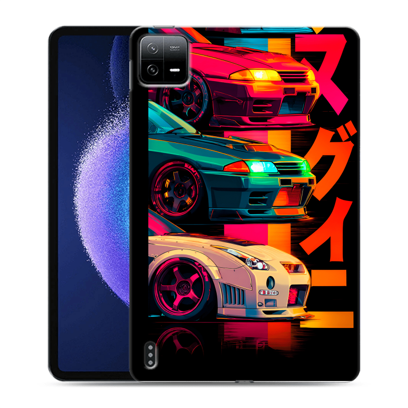 Силиконовый чехол на Xiaomi Pad 6 с принтом Гоночные машины Силиконовый чехол на Xiaomi Pad 6 с принтом Гоночные машины