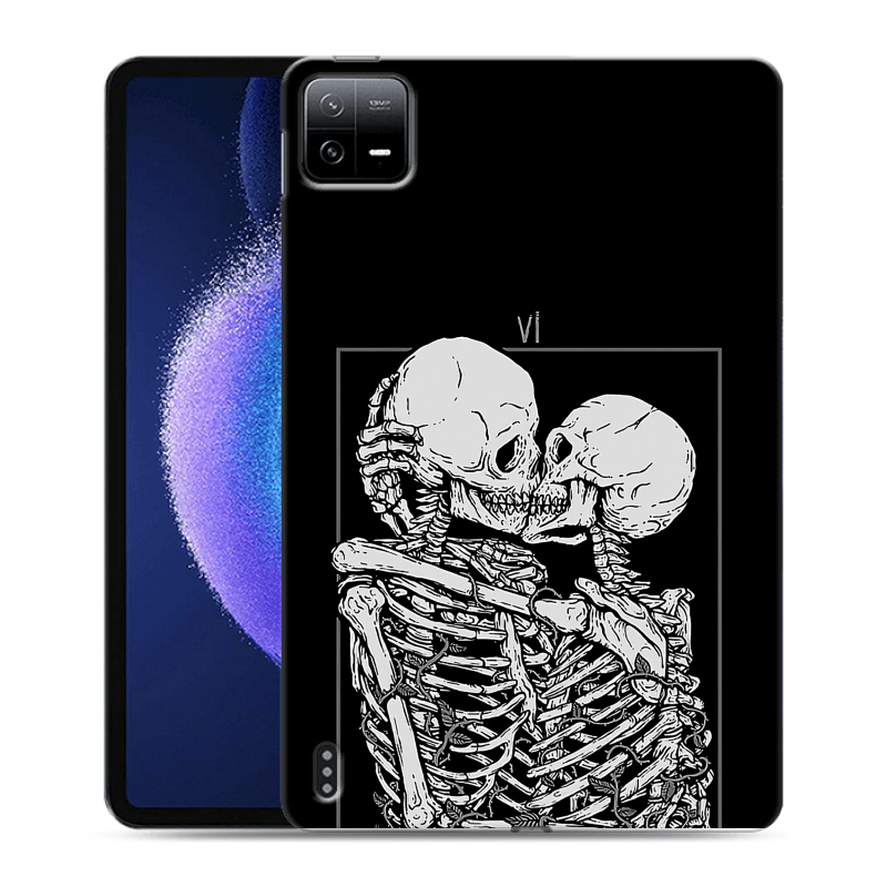 Силиконовый чехол на Xiaomi Pad 6 с принтом Поцелуй скелетов Силиконовый чехол на Xiaomi Pad 6 с принтом Поцелуй скелетов