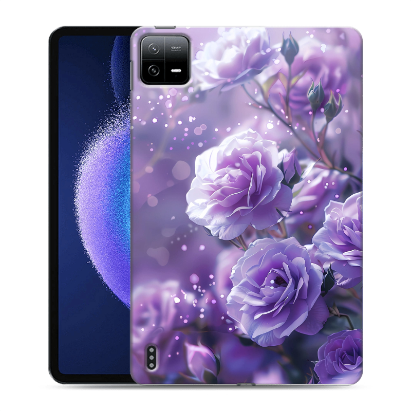 Силиконовый чехол на Xiaomi Pad 6 с принтом Розы цветы Силиконовый чехол на Xiaomi Pad 6 с принтом Розы цветы
