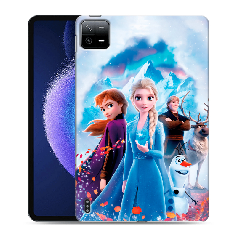 Силиконовый противоударный чехол на Xiaomi Pad 6 с принтом Холодное сердце Frozen Силиконовый противоударный чехол на Xiaomi Pad 6 с принтом Холодное сердце Frozen
