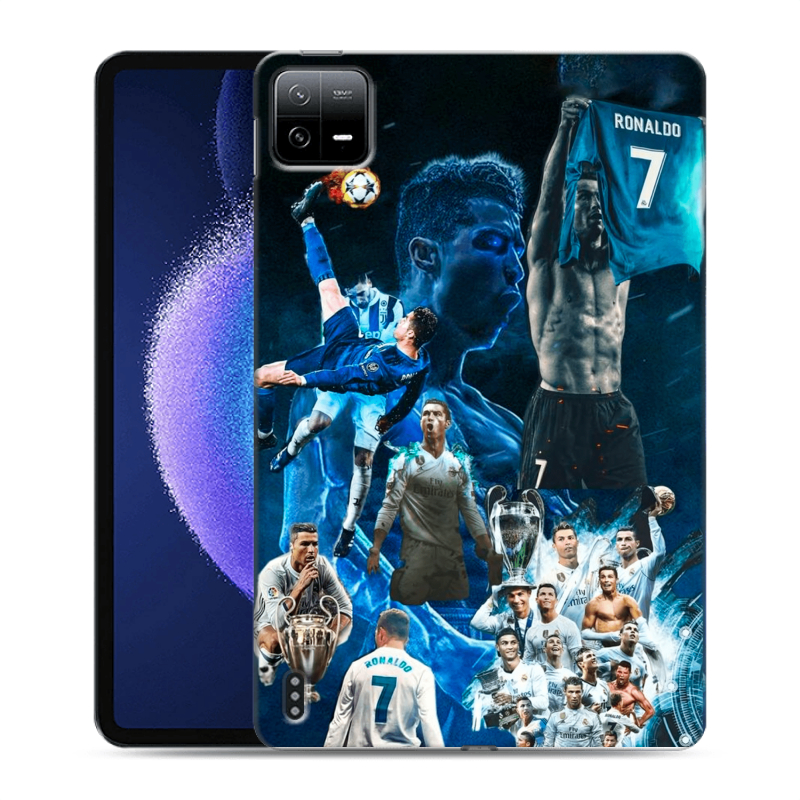 Силиконовый чехол на Xiaomi Pad 6 с принтом Реал Роналдо Силиконовый чехол на Xiaomi Pad 6 с принтом Реал Роналдо