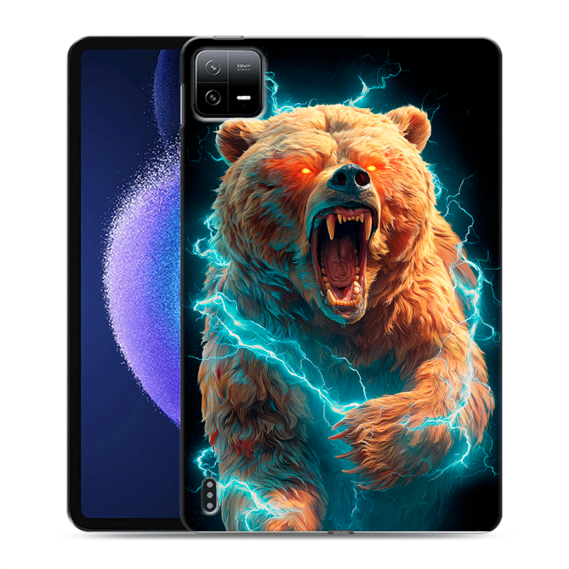 Силиконовый чехол на Xiaomi Pad 6 с принтом Медведь Силиконовый чехол на Xiaomi Pad 6 с принтом Медведь