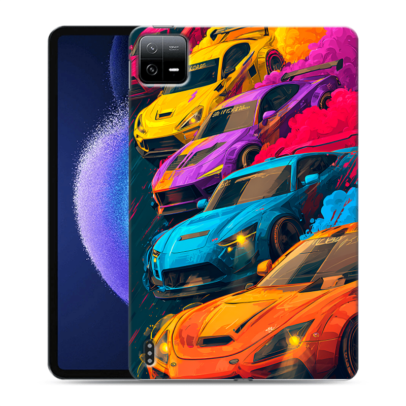 Силиконовый противоударный чехол на Xiaomi Pad 6 с принтом Тачки Силиконовый противоударный чехол на Xiaomi Pad 6 с принтом Тачки