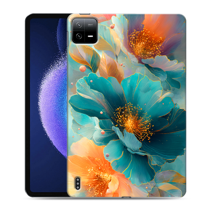 Силиконовый чехол на Xiaomi Pad 6 с принтом Цветы Силиконовый чехол на Xiaomi Pad 6 с принтом Цветы
